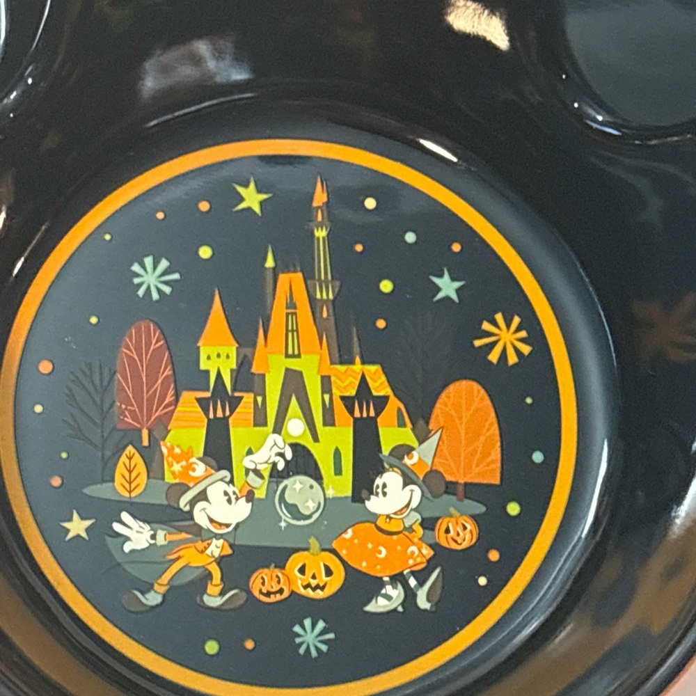2025 Disney Parks Home Halloween Mickey & Minnie Mouse Pumpkin Candy Bowl Dish - Picture 2 of 6